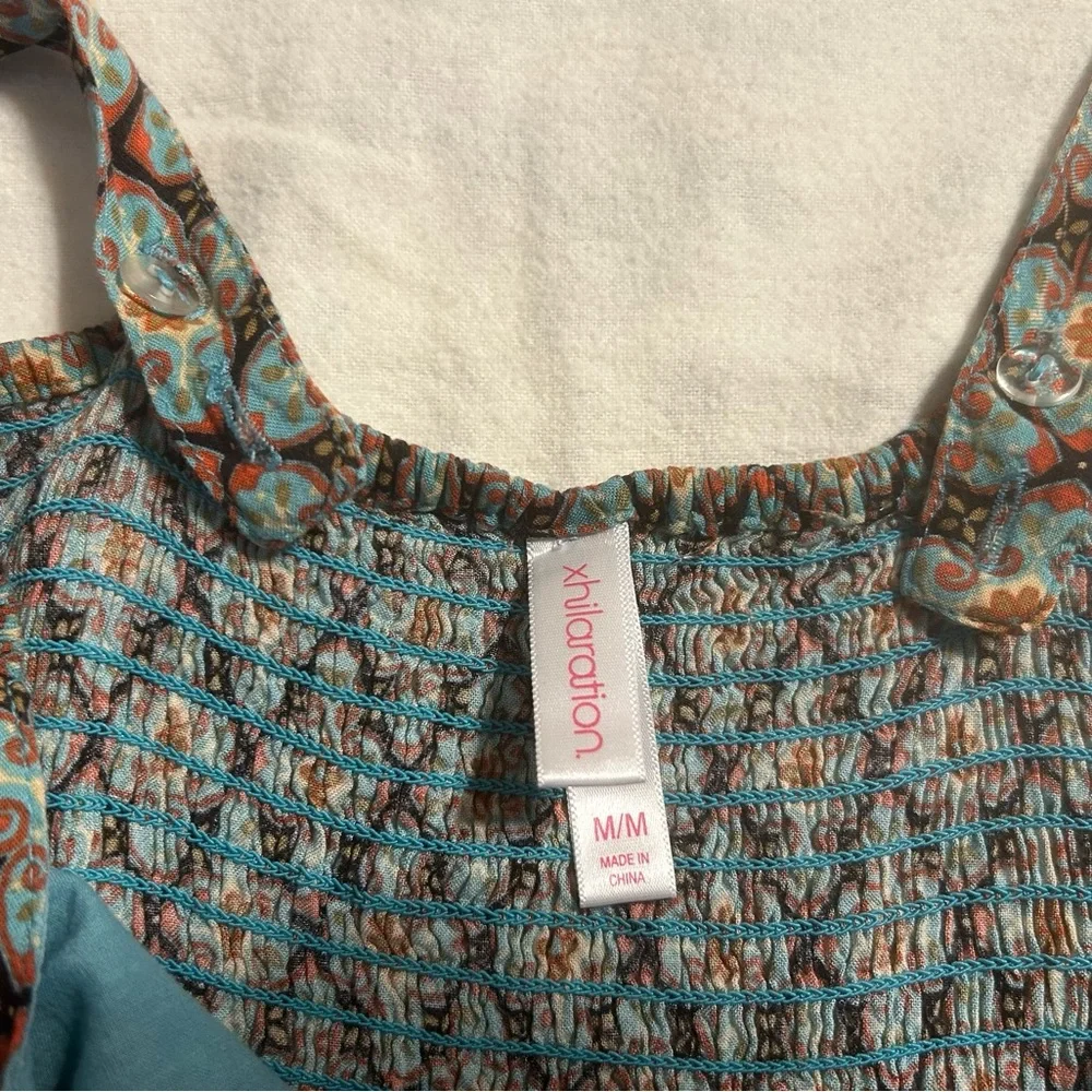Xhilaration Green and Brown‎ Sleeveless Sundress